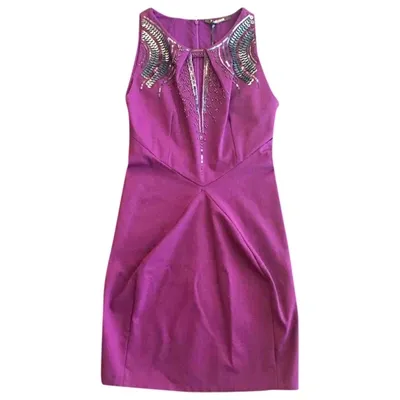 Pre-owned Roberto Cavalli Mid-length Dress In Purple