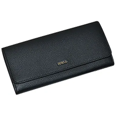 Pre-owned Furla Leather Wallet In Black