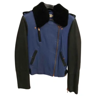 Pre-owned Elevenparis Leather Jacket In Blue