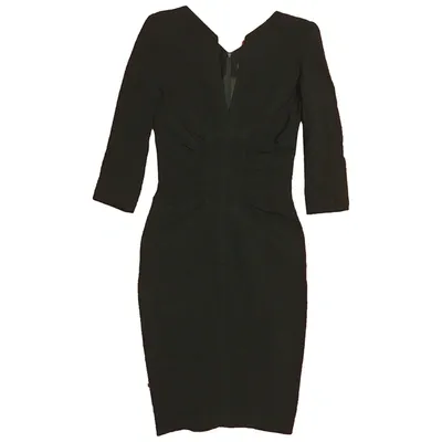 Pre-owned Elie Saab Wool Mid-length Dress In Black