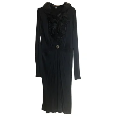 Pre-owned Roberto Cavalli Mini Dress In Black