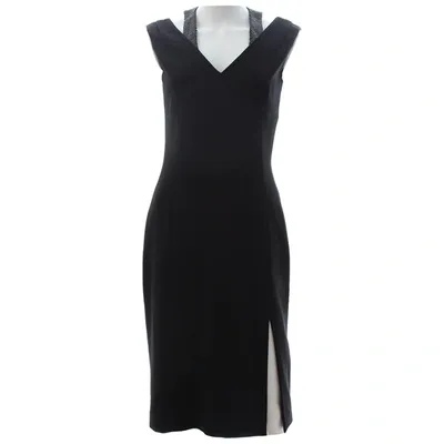 Pre-owned Michael Kors Wool Mid-length Dress In Black