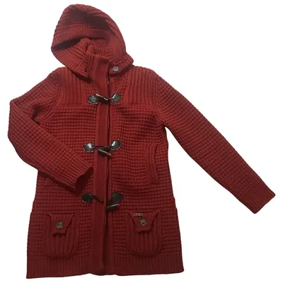 Pre-owned Bark Wool Dufflecoat In Red