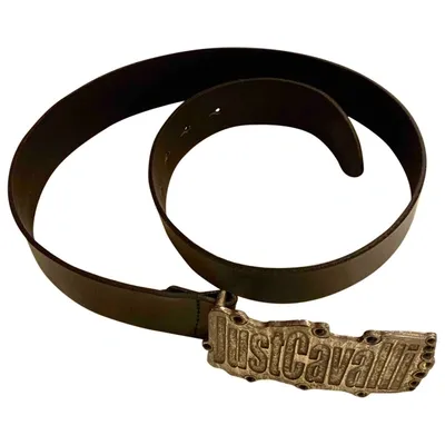 Pre-owned Just Cavalli Leather Belt In Black