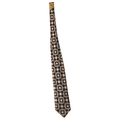 Pre-owned Versus Silk Tie In Black