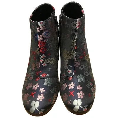 Pre-owned Sam Edelman Cloth Ankle Boots In Multicolour