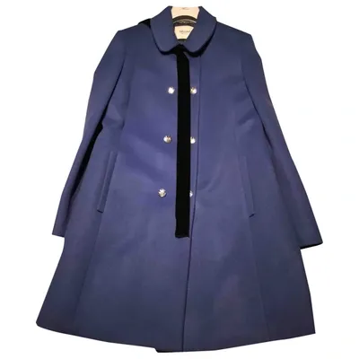 Pre-owned Blumarine Wool Coat In Blue