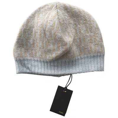 Pre-owned Fendi Cashmere Beanie In Beige