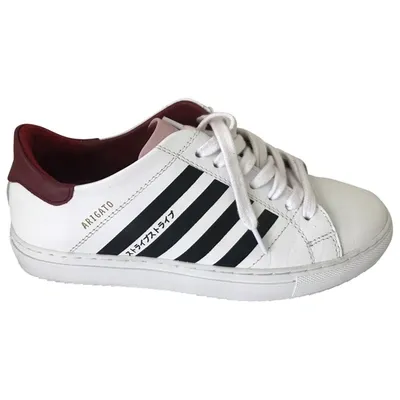 Pre-owned Axel Arigato Leather Trainers In White