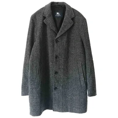 Pre-owned Burberry Wool Coat In Anthracite