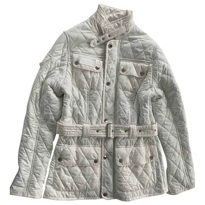 Pre-owned Barbour Biker Jacket In White