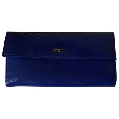 Pre-owned Furla Leather Wallet In Blue