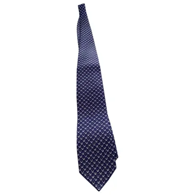 Pre-owned Bulgari Silk Tie In Blue