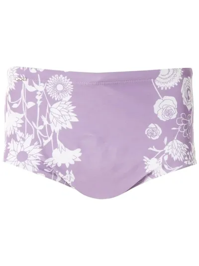 Amir Slama Printed Trunks In Purple