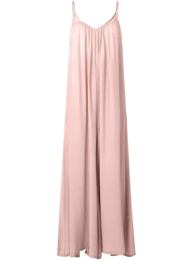 Pour Les Femmes Charmeuse Loose-fit Jumpsuit In Pink