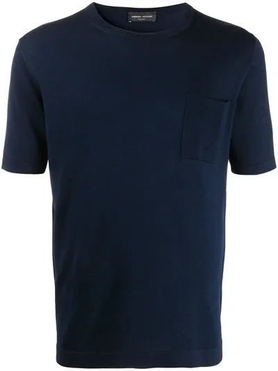 Roberto Collina Chest Pocket T-shirt In Blue