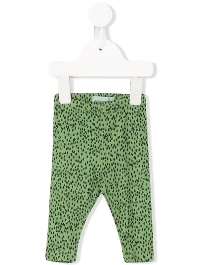 Bobo Choses Babies' Leopard Print Leggings  In Green