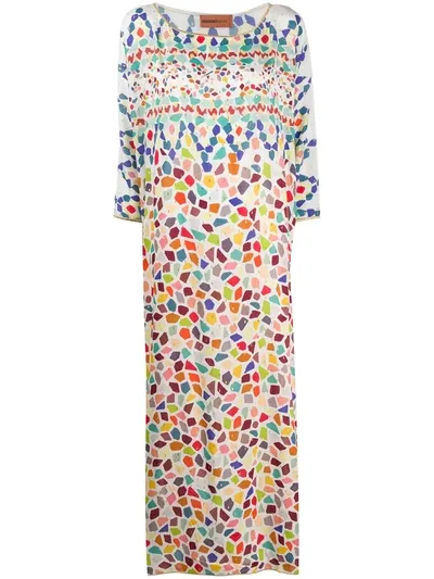 Missoni Long Abstract Print Cover Up In White