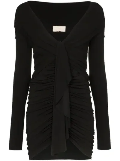 Alexandre Vauthier Crepe Knit Mini Dress In Black