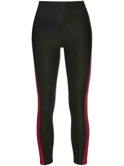 Alala High Waisted Striped Leggings In Red