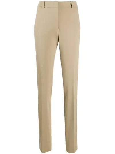 Joseph Comfort-fit High-rise Trousers In Neutrals