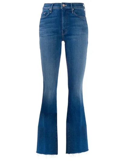 Mother Mid-rise Flared Jeans In Blue