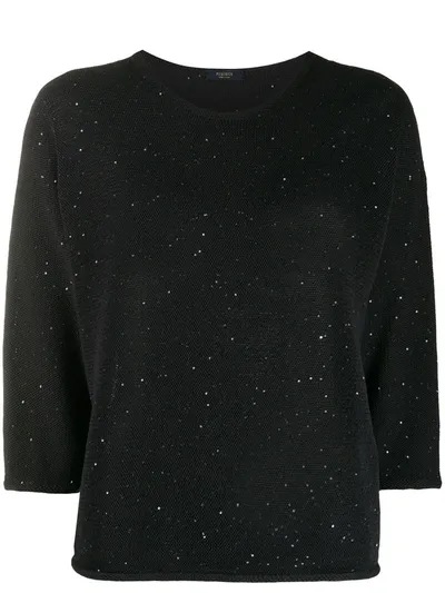 Peserico Embellished Relaxed Jumper In Blue