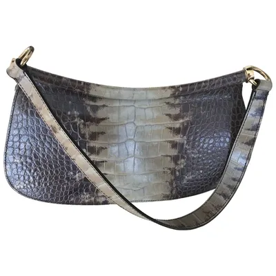 Pre-owned Escada Leather Handbag In Metallic