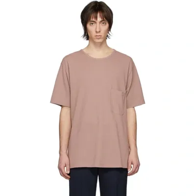 Lemaire Oversized Patch Pocket T-shirt In 310 Smoked