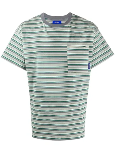 Rassvet Striped Front Pocket T-shirt In Green