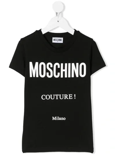 Moschino Teen Couture Print T-shirt In Black