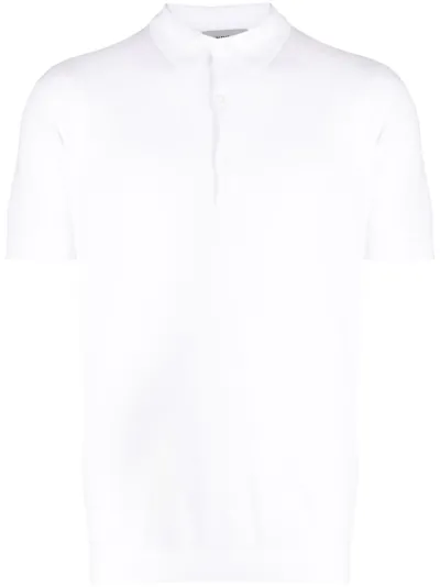 John Smedley Roth Sea Island Cotton Polo Shirt In White