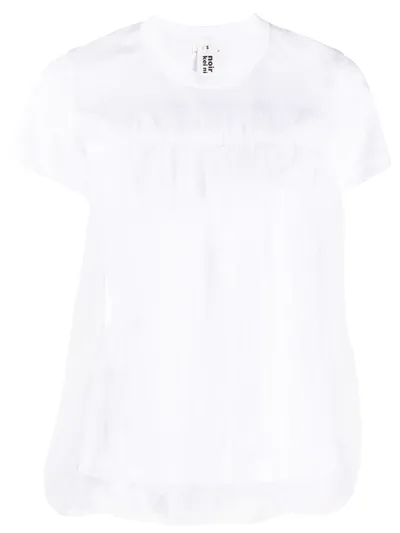 Comme Des Garçons Sheer Overlay T-shirt In White