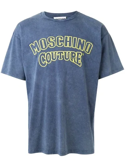 Moschino Logo T-shirt In Blue