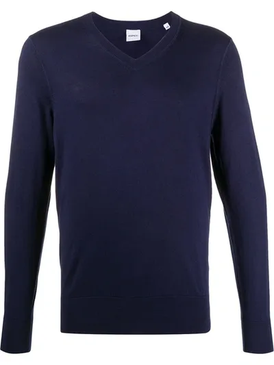 Aspesi V-neck Jumper In Blue