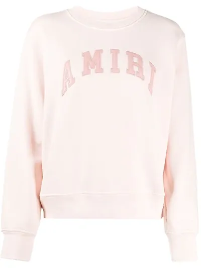 Amiri Logo Patch Sweatshirt In Pink