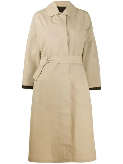 Jil Sander Oversized Layered Belted Trench In Neutrals