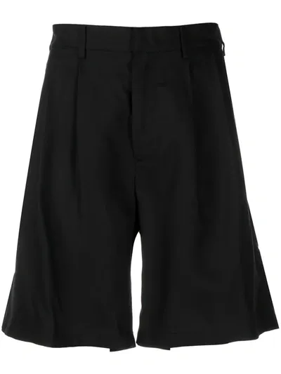 Buscemi Tailored Wide Leg Shorts In Black