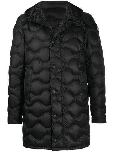 Moncler Duboc Black Quilted Shell Coat