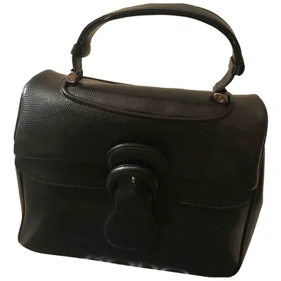 Pre-owned Rodo Leather Handbag In Black