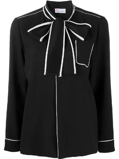 Red Valentino Blouse In Black Cotton