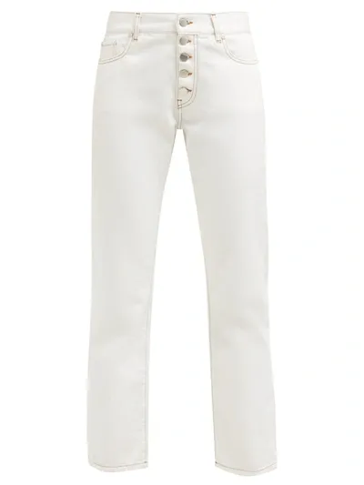 Joseph Den Cropped High-rise Straight-leg Jeans In White