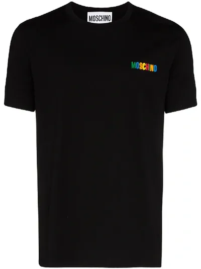 Moschino Logo-print Cotton T-shirt In Black