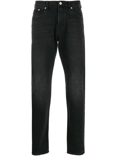 Ps By Paul Smith Regular Fit Stonewashed Jeans In Black