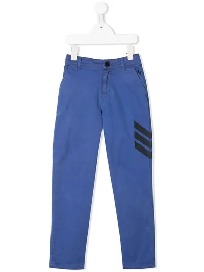 Zadig & Voltaire Kids' Theo Straight-leg Trousers In Blue