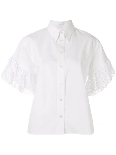 Kolor Laser Cut Sleeves Shirt In White