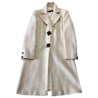 Pre-owned Just Cavalli Wool Coat In White