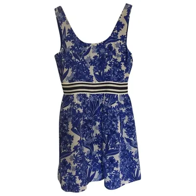 Pre-owned Juicy Couture Silk Mini Dress In Blue