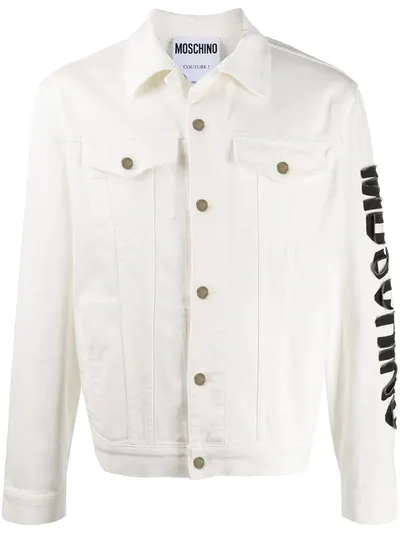 Moschino Logo Jacket In White