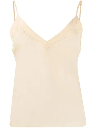 Sandro Semi-sheer Woven Camisole Top In Neutrals